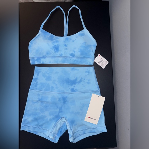 lululemon athletica Pants - Lululemon Smoothie Wash Blueberry Multi Align Short Set